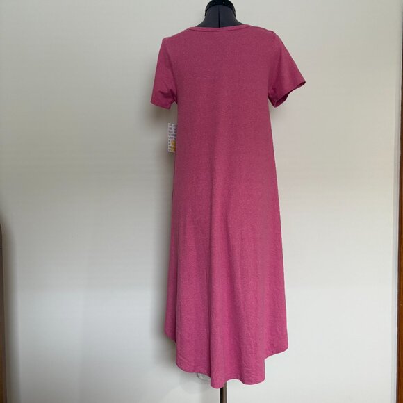 NWT LuLaRoe Carly Dress Pink XXS High-Low Hem - Picture 3 of 8